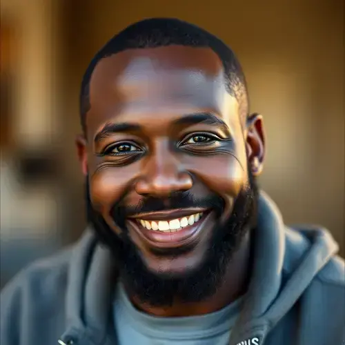 David Williams, 38 year old African American man with short beard