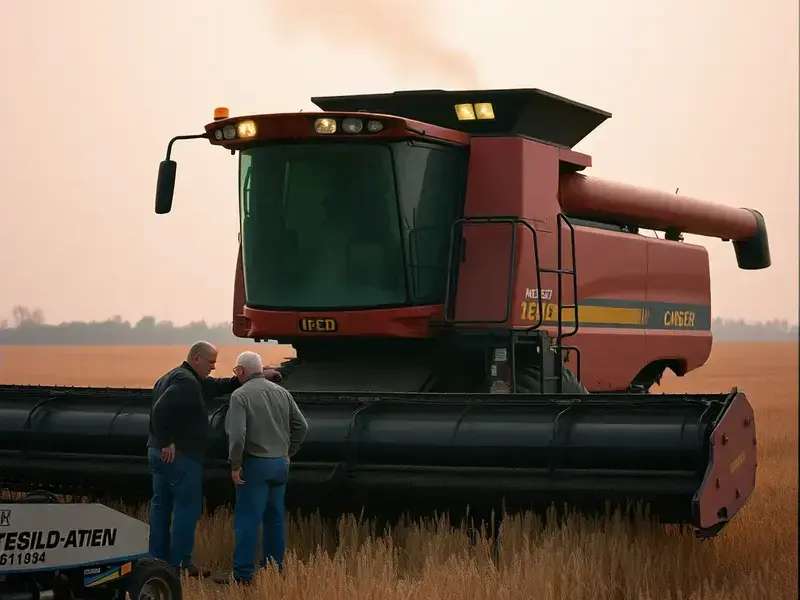 Emergency combine repair during harvest season