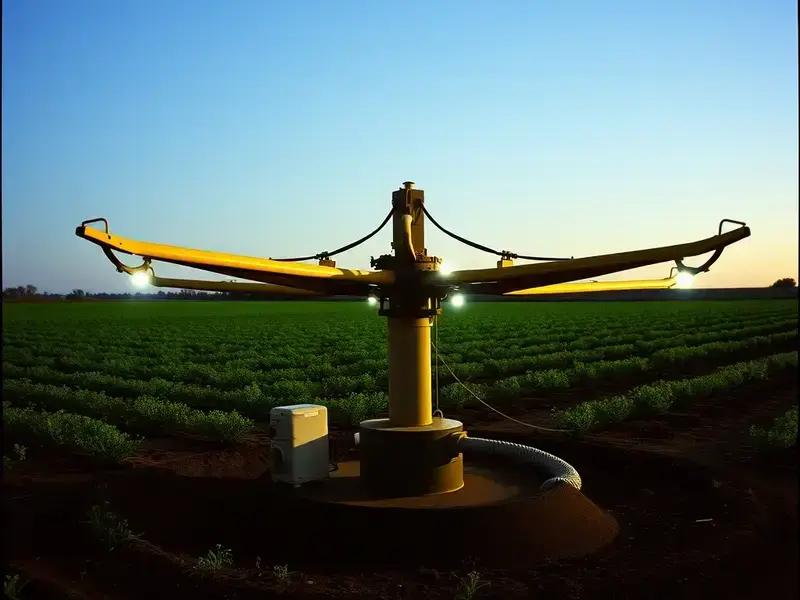 Center pivot irrigation pump station installation